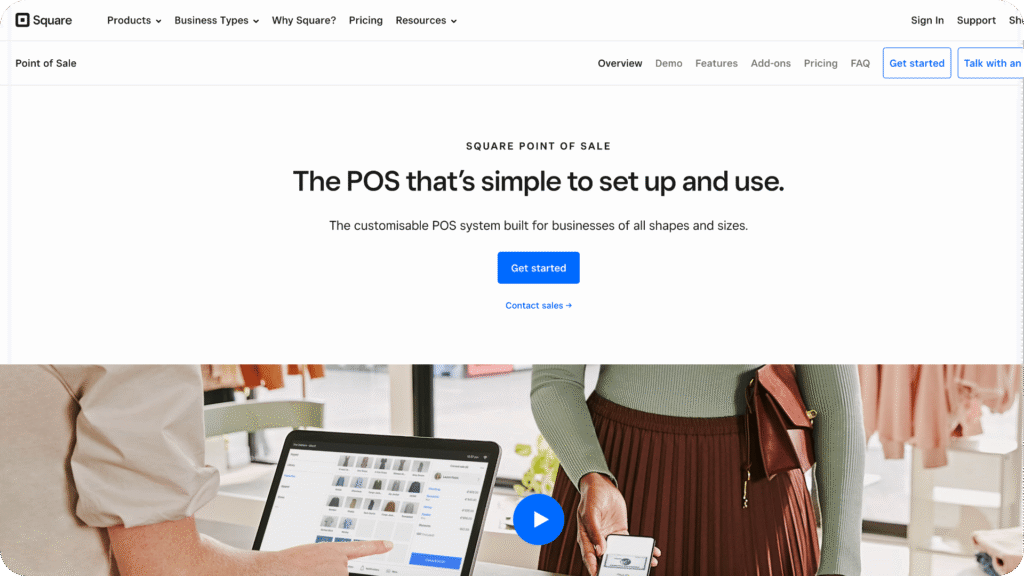 Square POS system