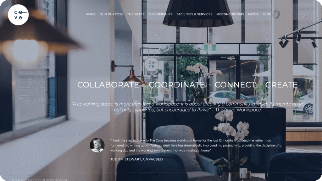 The Cove workspace