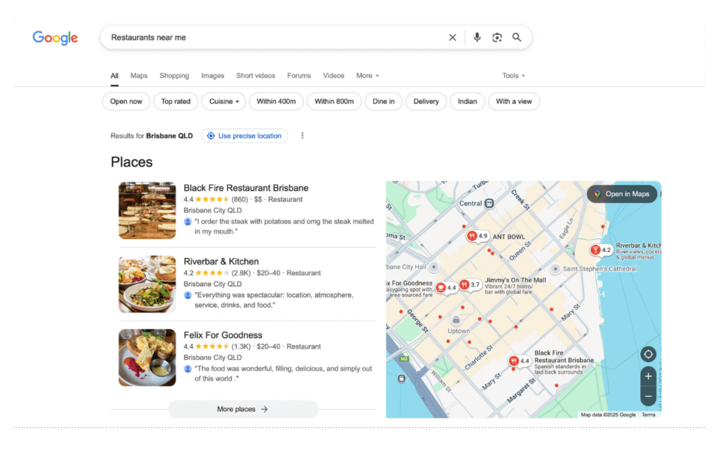 Near me search brisbane