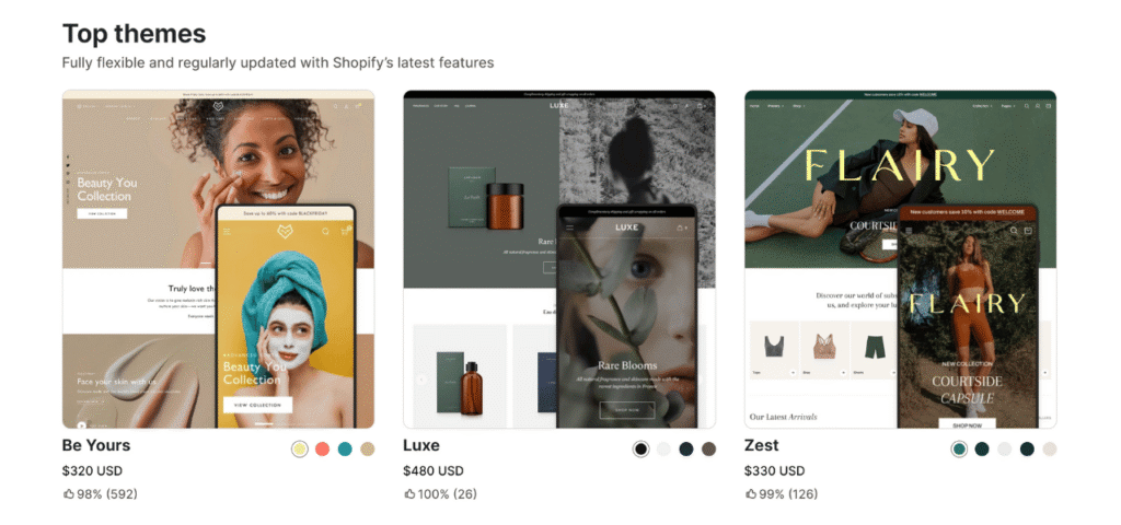 Shopify Premium Theme Cost